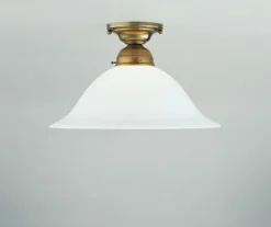Berliner Messingleuchten Gemütliche Deckenlampe Berliner Messing Glas Ø30 cm E27< Flurlampen|Bürolampen