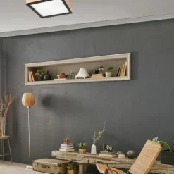 Lamkur Gemütliche Deckenlampe Pinie Glas B:31 cm E27 2-flammig< Wohnzimmerlampen|Glaslampen