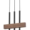 Sigma Gemütliche Hängelampe Metall Holz Balken 3-flammig< Hängelampen|Moderne Lampen