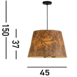 Searchlight Gemütliche Hängelampe Papierschirm E14 Ø45 cm 3-flammig< Wohnzimmerlampen|Esszimmer Lampen