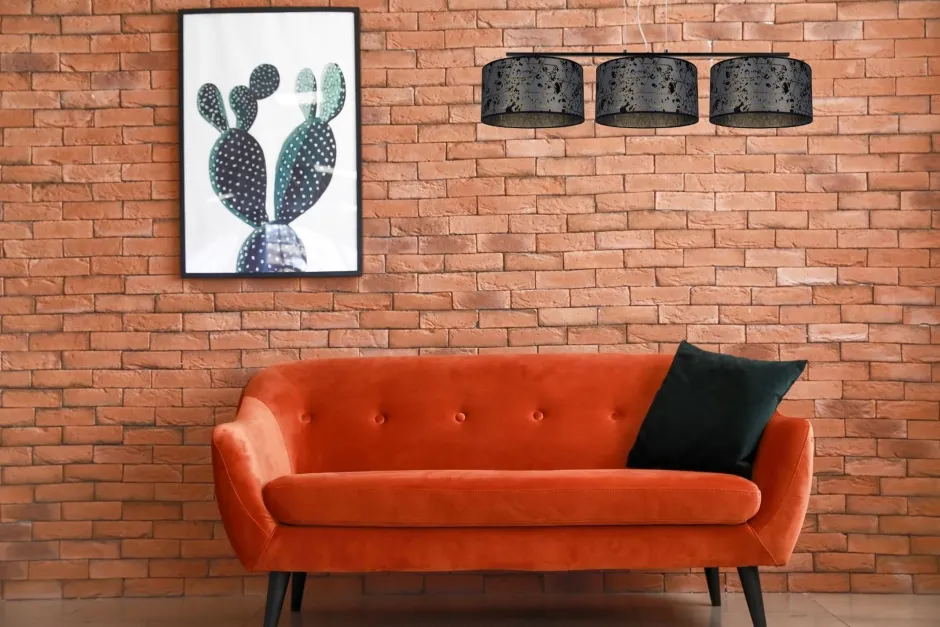 Bürolampen|Wohnzimmerlampen*Belis Gemütliche Hängelampe Stoff Graphit Muster E27 L:100 cm