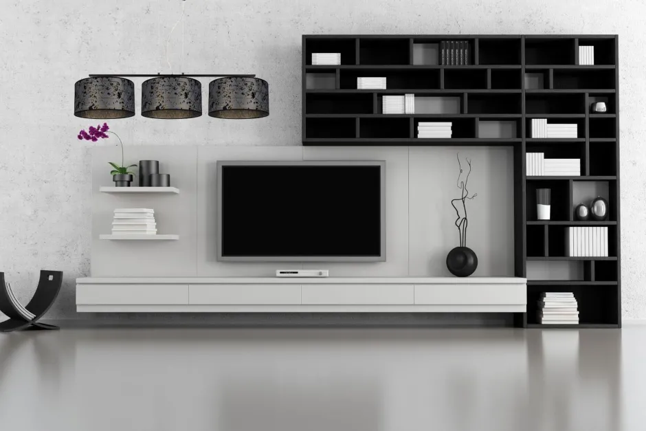 Bürolampen|Wohnzimmerlampen*Belis Gemütliche Hängelampe Stoff Graphit Muster E27 L:100 cm