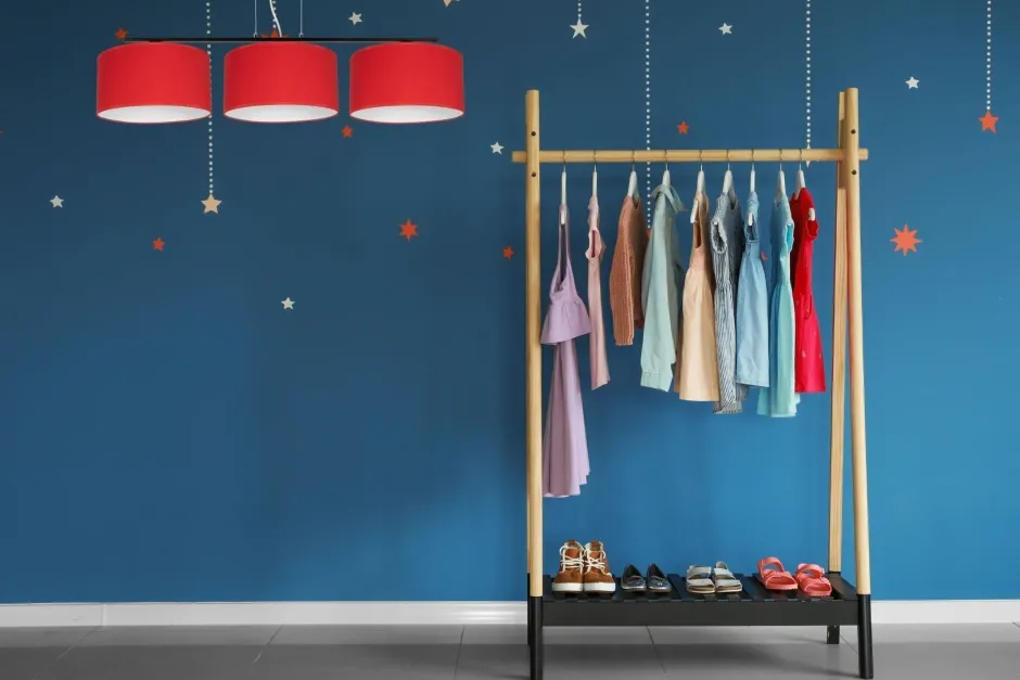 Bürolampen|Wohnzimmerlampen*Belis Gemütliche Hängelampe Stoff Schwarz Rot E27 L:100 cm