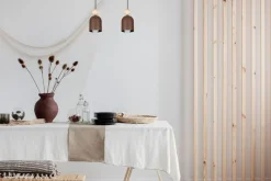 Hängelampen|Bürolampen*Belis Gemütliche Hängeleuchte Rostbraun Metall Holz E27 46 cm