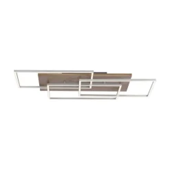 Paul Neuhaus Gemütliche LED Deckenlampe Holz L:82 cm 4320 lm dimmbar< Deckenleuchten|Flurlampen