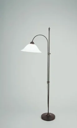 Wohnzimmerlampen|Metall Lampen*Berliner Messingleuchten Gemütliche Stehleuchte Antik Messing Glas E27 160 cm