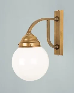 Wohnzimmerlampen|Küchenlampen*Berliner Messingleuchten Gemütliche Wandlampe Berliner Messing Glas E27 blendarm