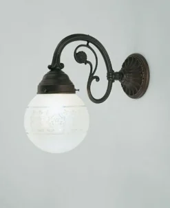 Berliner Messingleuchten Gemütliche Wandleuchte Antik Messing Glas mit Schliff< Wohnzimmerlampen|Küchenlampen