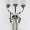 Wohnzimmerlampen|Metall Lampen*Berliner Messingleuchten Gemütliche Wandleuchte Messing Glas Weiß E27 B:40 cm