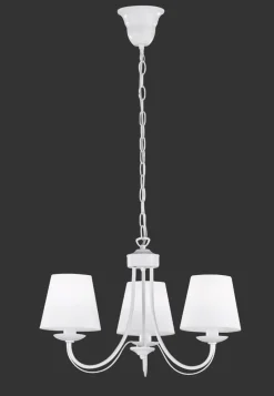 Trio Reality Gemütlicher Kronleuchter Stoff Metall Stoff E14 3-flmg< Hängelampen|Bürolampen