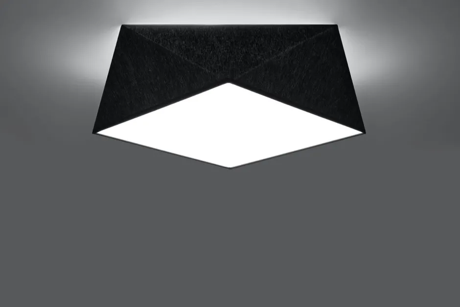 Wohnzimmerlampen|Moderne Lampen*Sollux Geometrische Deckenleuchte Schwarz B:40cm LYNNDIE