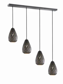 Trio Reality Geometrische Hängelampe Metall Anthrazit E27 90 cm lang< Hängelampen|Bürolampen