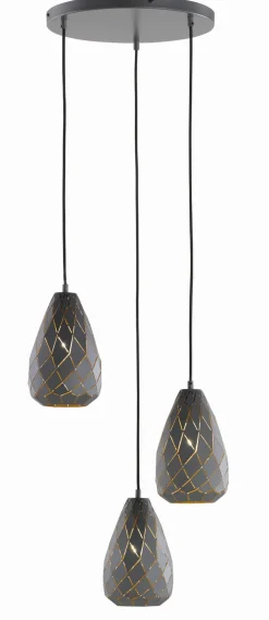 Trio Reality Geometrische Hängelampe Metall Anthrazit E27 Ø35 cm< Hängelampen|Bürolampen
