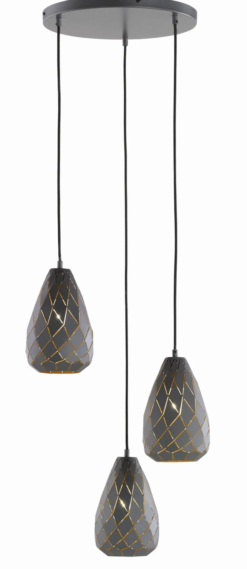 Trio Reality Geometrische Hängelampe Metall Anthrazit E27 Ø35 cm< Hängelampen|Bürolampen