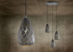 Hängelampen|Bürolampen*Trio Reality Geometrische Pendelleuchte Metall Anthrazit E27 Ø15 cm