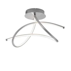 Just Light Geschwungene LED Deckenlampe in Stahl 3000 K warmweiß< Deckenleuchten|Flurlampen