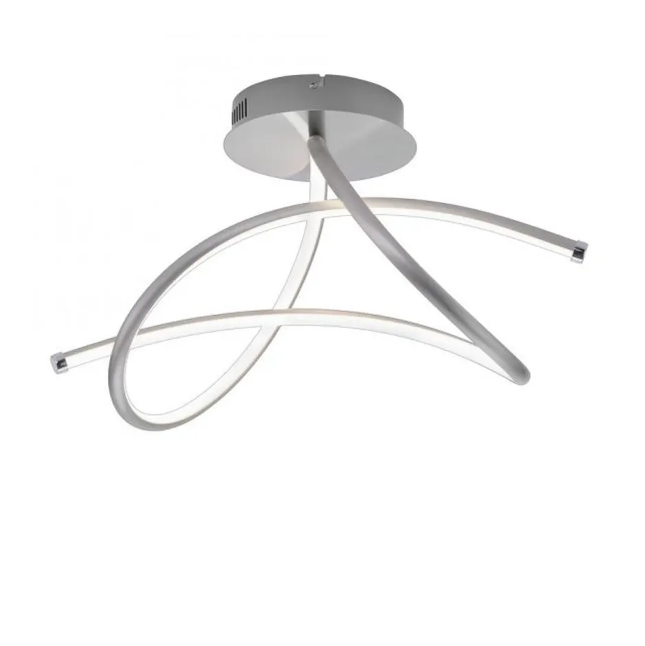 Just Light Geschwungene LED Deckenlampe in Stahl 3000 K warmweiß< Deckenleuchten|Flurlampen