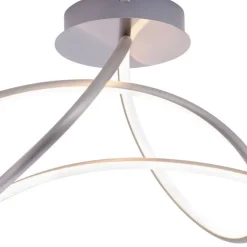 Just Light Geschwungene LED Deckenlampe in Stahl 3000 K warmweiß< Deckenleuchten|Flurlampen