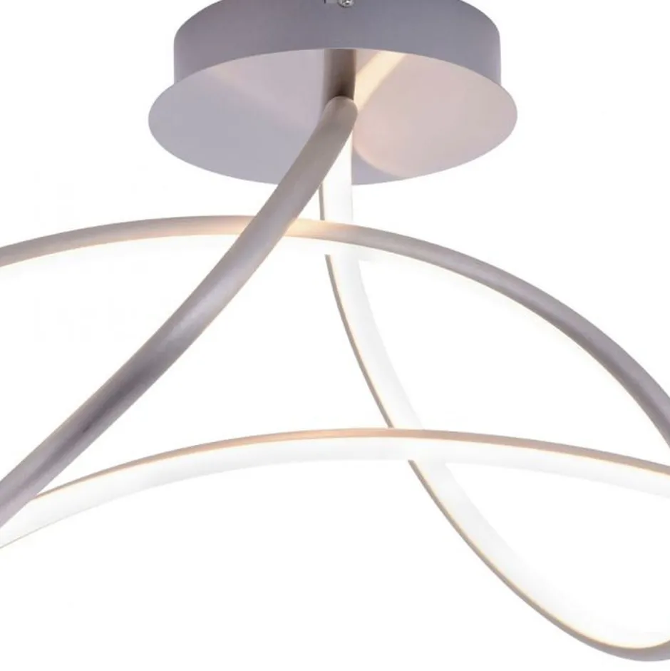 Just Light Geschwungene LED Deckenlampe in Stahl 3000 K warmweiß< Deckenleuchten|Flurlampen
