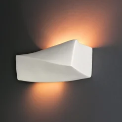 Sollux Gipslampe Wand Weiß bemalbar Up Down E27 dekorativ< Wohnzimmerlampen|Gipsleuchten