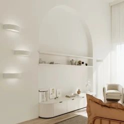 Sollux Gipslampe Weiß Bemalbar elegantes Licht E27 ORION< Gipsleuchten|Küchenlampen