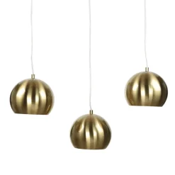 Designerlampen|Retro Lampen*Invicta Interior Glanzvolle Hängelampe MIRRI Gold Retro Esstisch