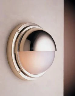 Laura Suardi Glanzvolle Schiffslampe Messing IP54 rostfrei edel< Außenleuchten Antik|Außenwandleuchten