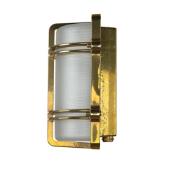 Lampen Aus Aller Welt|Rustikale Lampen*Laura Suardi Glanzvolle Schiffslampe TOMASO Messing IP54