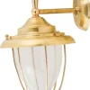 Lido Glanzvolle Wandlampe GREVENA Messing Glas Maritim< Außenwandleuchten|Rustikale Lampen