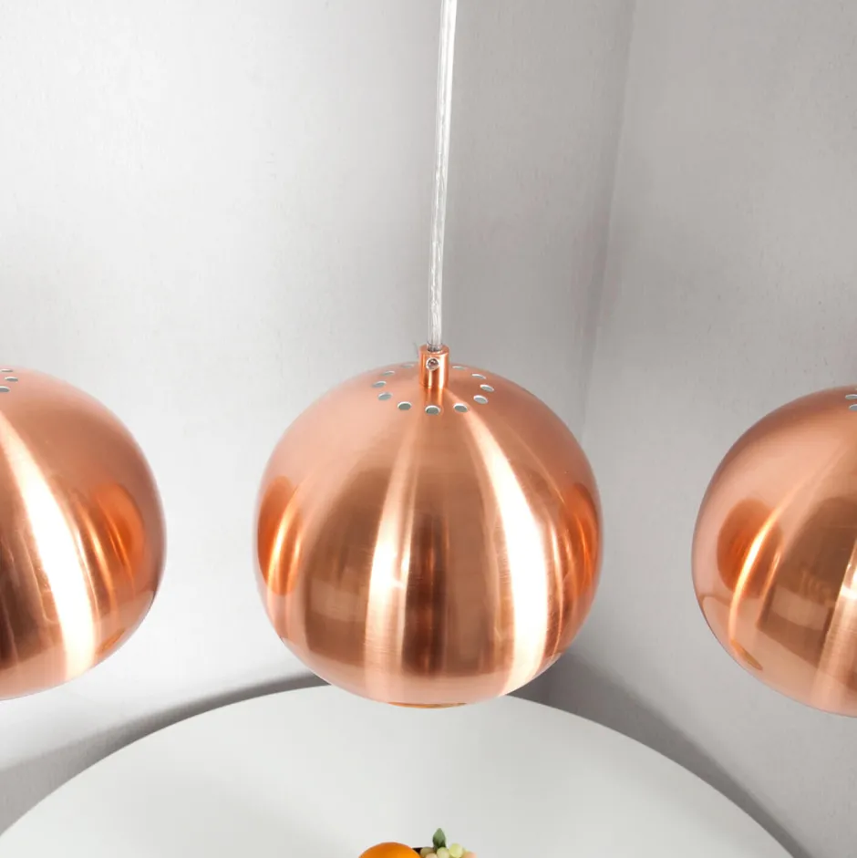 Hängelampen|Esszimmer Lampen*Invicta Interior Glänzende Hängeleuchte Retro lang E27 Kupfer Optik