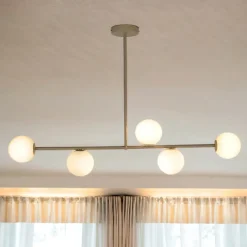 Sigma Gold Deckenlampe Metall Glas satiniert G9 5-flammig< Deckenleuchten|Moderne Lampen