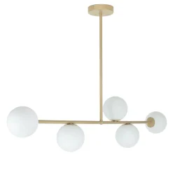 Sigma Gold Deckenlampe Metall Glas satiniert G9 5-flammig< Deckenleuchten|Moderne Lampen