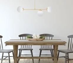 Bürolampen|Wohnzimmerlampen*Belis Goldene Deckenlampe Glaskugeln blendarm E27 Metall