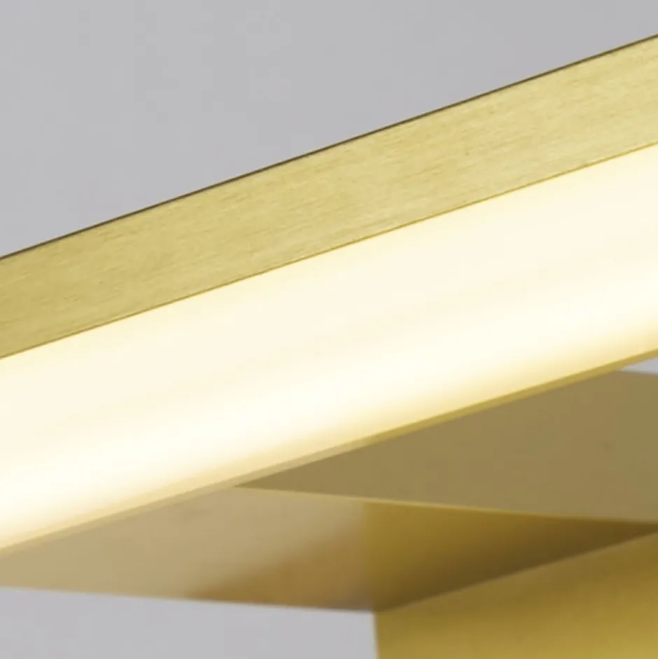 Flurlampen|Metall Lampen*Searchlight Goldene LED Spiegelleuchte Aluminium IP44 9 W 687 lm