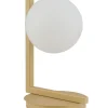 Sigma Goldene Nachttischlampe Metall Glas 27 cm G9 blendarm< Tischlampen|Moderne Lampen
