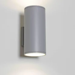 Außenwandleuchten|Moderne Lampen*Easylight Graue Außenlampe HAMBURG 24cm hoch Up Down modern