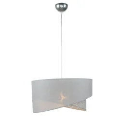 Hängelampen|Esszimmer Lampen*Duolla Graue Hängelampe Stoff Spitze SELMA Schlafzimmer