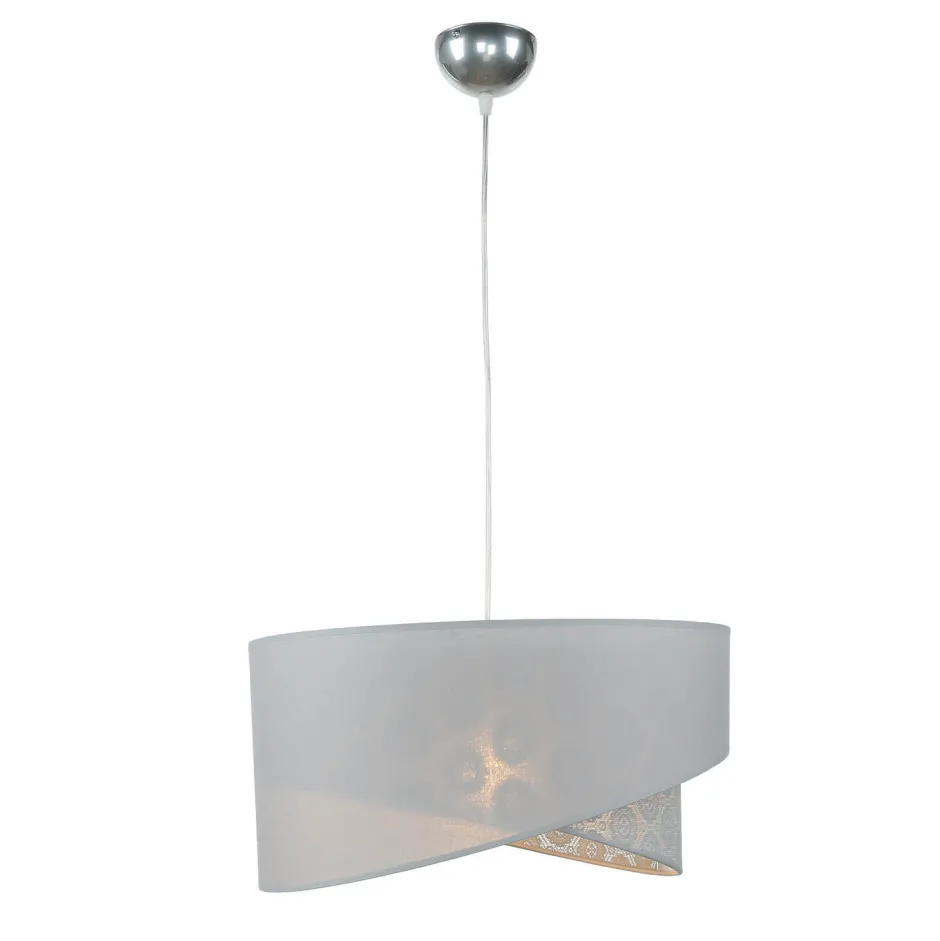 Hängelampen|Esszimmer Lampen*Duolla Graue Hängelampe Stoff Spitze SELMA Schlafzimmer