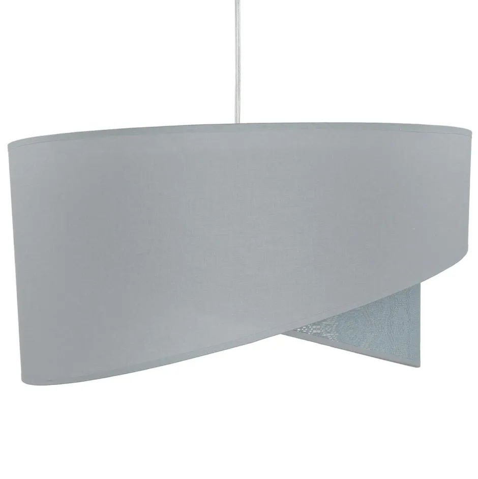 Hängelampen|Esszimmer Lampen*Duolla Graue Hängelampe Stoff Spitze SELMA Schlafzimmer