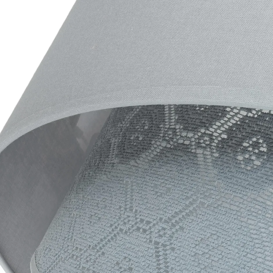 Hängelampen|Esszimmer Lampen*Duolla Graue Hängelampe Stoff Spitze SELMA Schlafzimmer