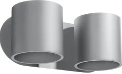 Wandleuchten|Flurlampen*Sollux Graue Wandleuchte Aluminium Modern Up Down 2x G9