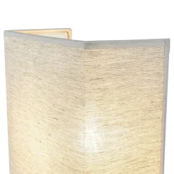 Wandleuchten|Flurlampen*Duolla Graue Wandleuchte Stoff Schirm eckig Loft Design ALICE