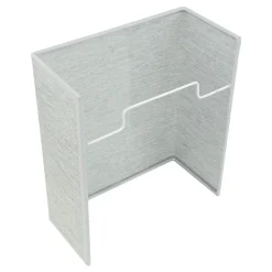 Wandleuchten|Flurlampen*Duolla Graue Wandleuchte Stoff Schirm eckig Loft Design ALICE