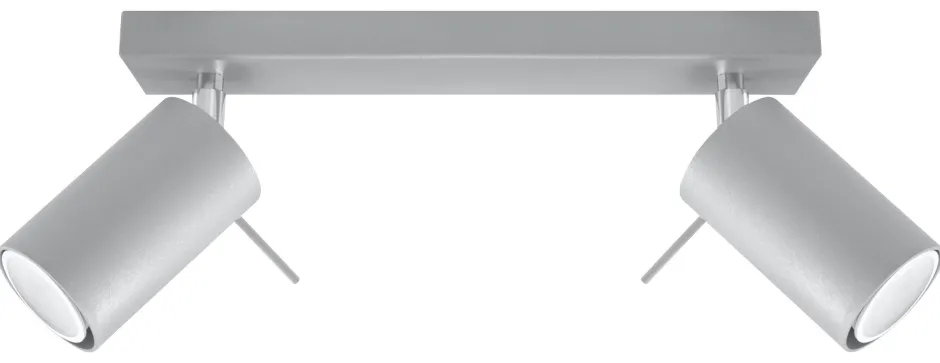 Sollux Grauer Deckenstrahler ETNA L:30cm 2x GU10< Deckenleuchten|Spots