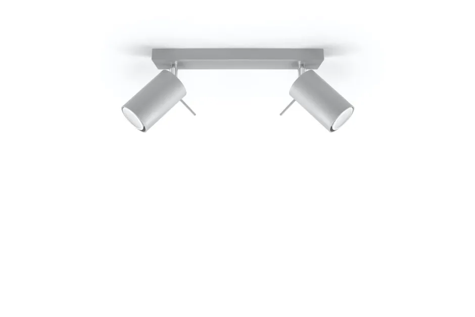 Sollux Grauer Deckenstrahler ETNA L:30cm 2x GU10< Deckenleuchten|Spots
