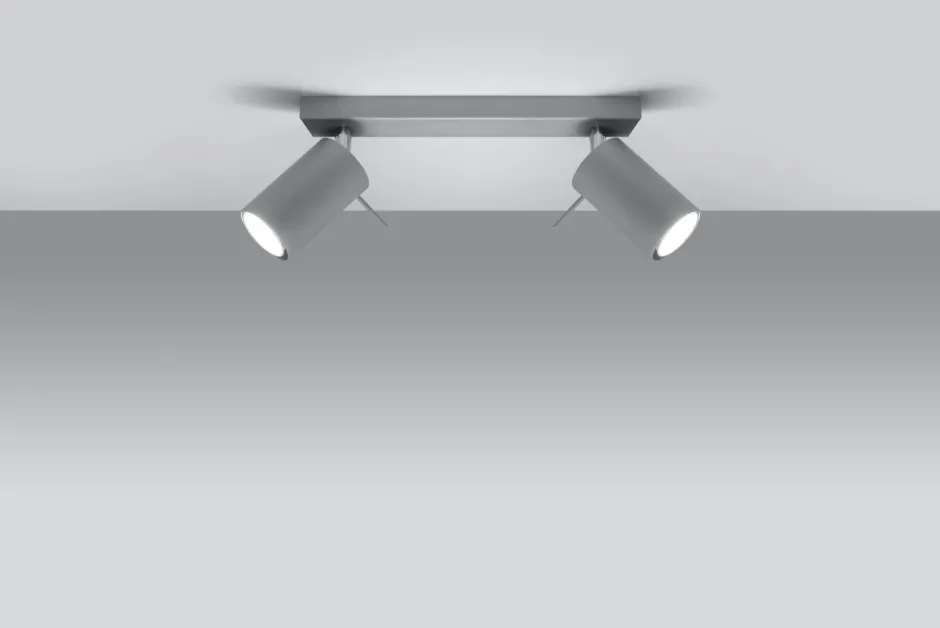 Sollux Grauer Deckenstrahler ETNA L:30cm 2x GU10< Deckenleuchten|Spots