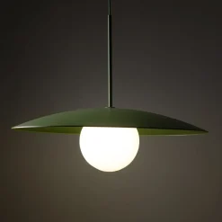 TK Lighting Grüne Hängelampe Glaskugel blendarm E27 Ø65 cm wohnlich< Hängelampen|Bürolampen
