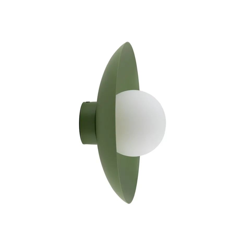 TK Lighting Grüne Wandlampe Glaskugel blendarm G9 B:28 cm wohnlich< Wandleuchten|Flurlampen