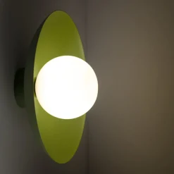 TK Lighting Grüne Wandlampe Glaskugel blendarm G9 B:28 cm wohnlich< Wandleuchten|Flurlampen