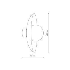 TK Lighting Grüne Wandlampe Glaskugel blendarm G9 B:28 cm wohnlich< Wandleuchten|Flurlampen